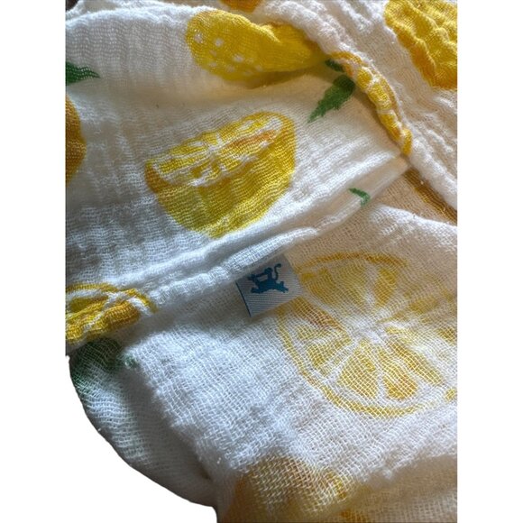 Lemon Print Cotton Muslin Baby Blanket 46X46 Inches Lightweight & Breathable - Picture 8 of 9